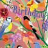 Roger La Borde Bright Birds, Birthday Laser Greeting Card- Greeting Cards