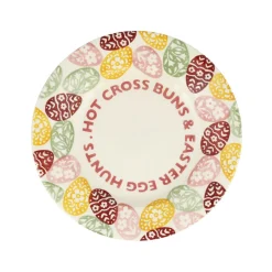 Emma Bridgewater Bright Easter Eggs Hot Cross Buns 8 1/2 Inch Plate- Easter|Plates