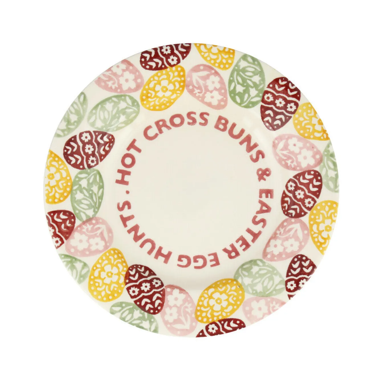 Emma Bridgewater Bright Easter Eggs Hot Cross Buns 8 1/2 Inch Plate- Easter|Plates
