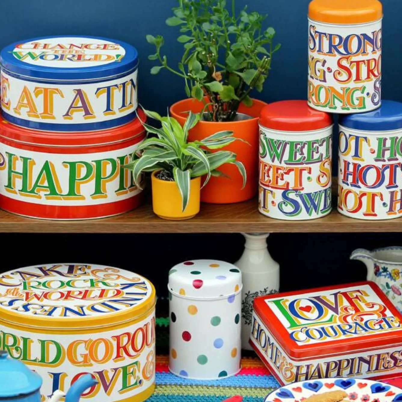 Emma Bridgewater Brighter World Biscuit Barrel- Storage Caddies|Storage