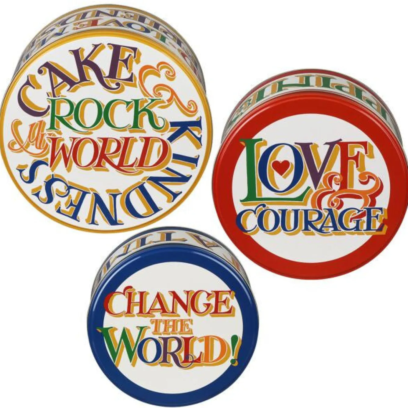 Emma Bridgewater Brighter World Set of 3 Cake Tins- Valentine's Day|Novelty
