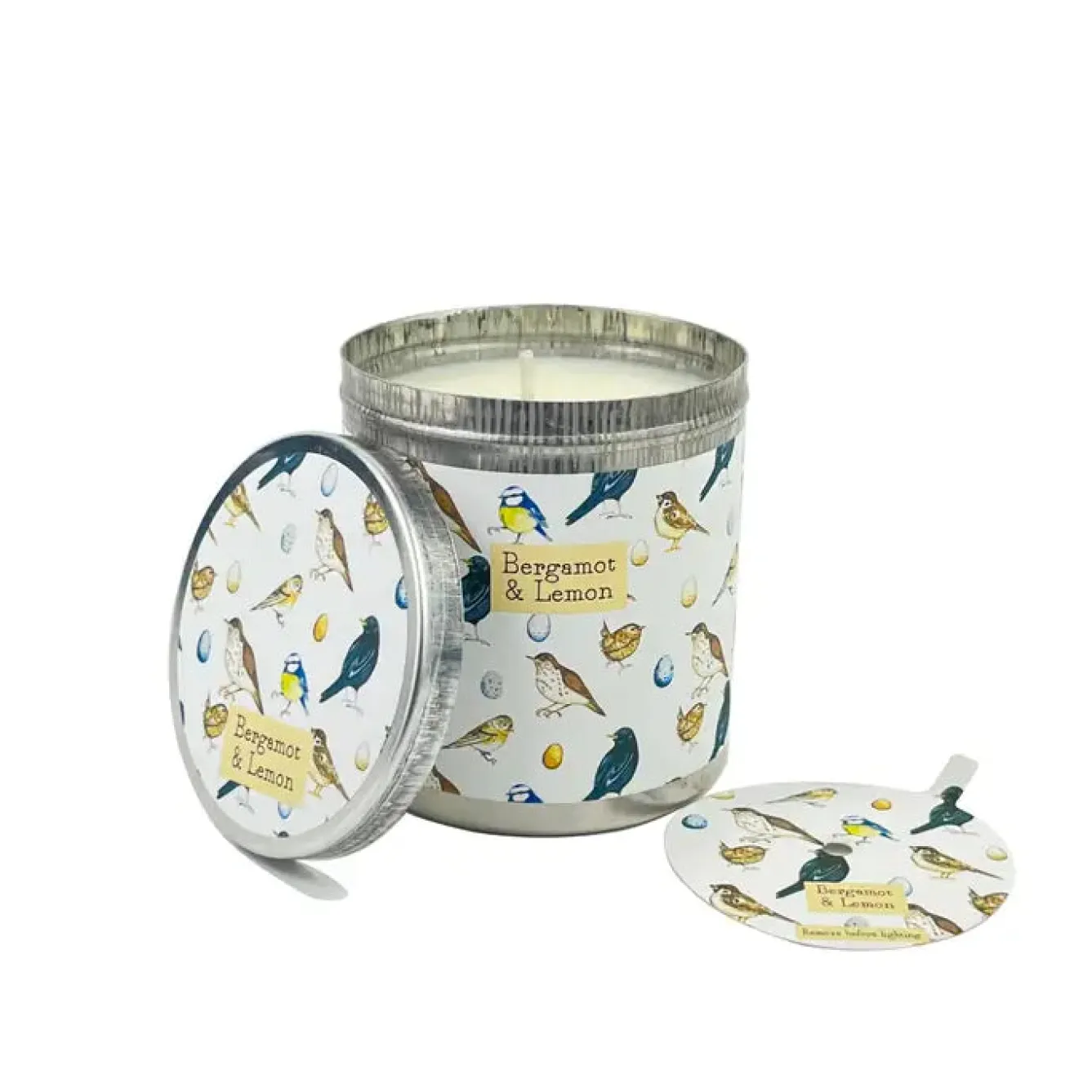 Heaven Scent British Birds- Bergamot & Lemon Candle Tin- Home Fragrance