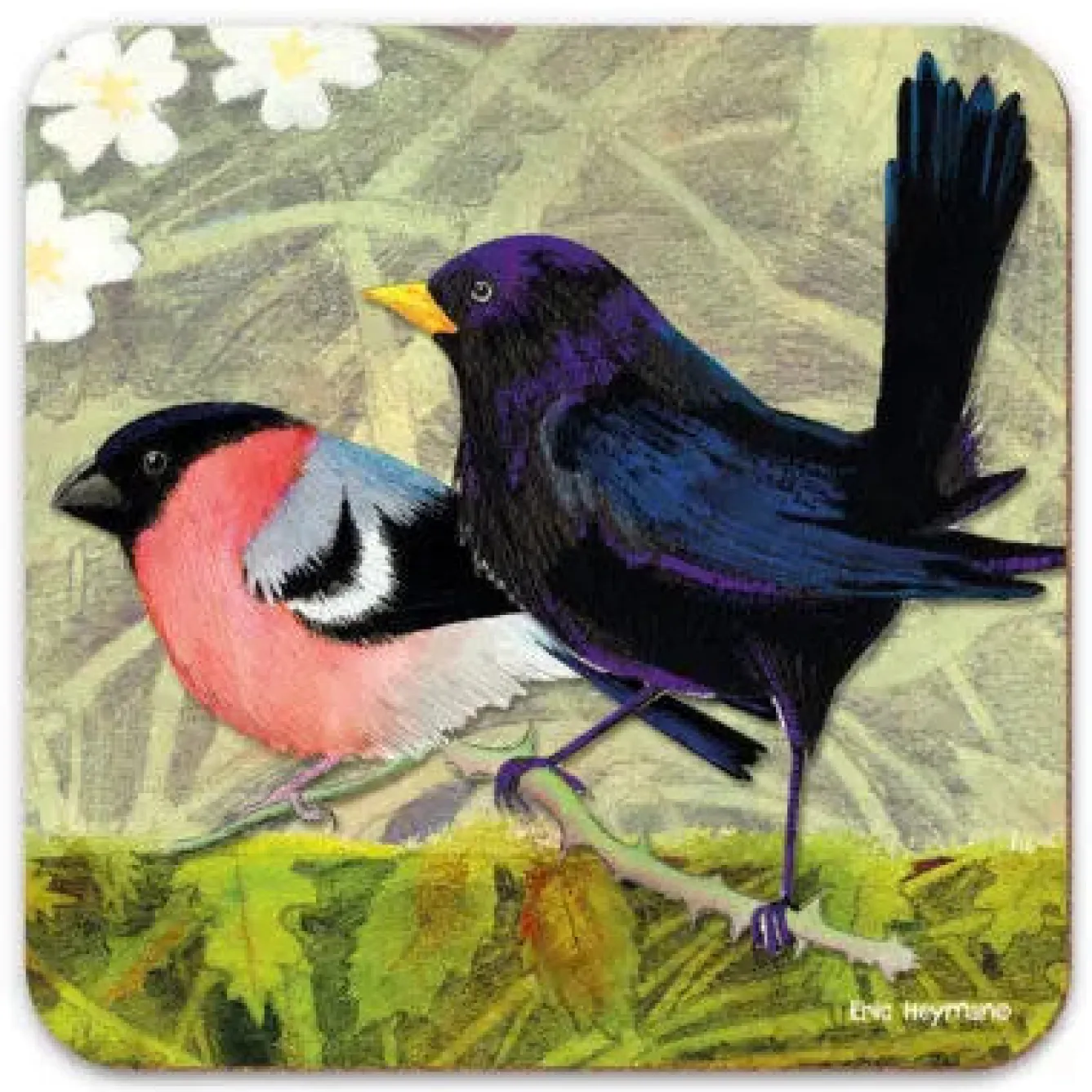 Emma Ball British Birds 3 Coaster- Tea|Coasters
