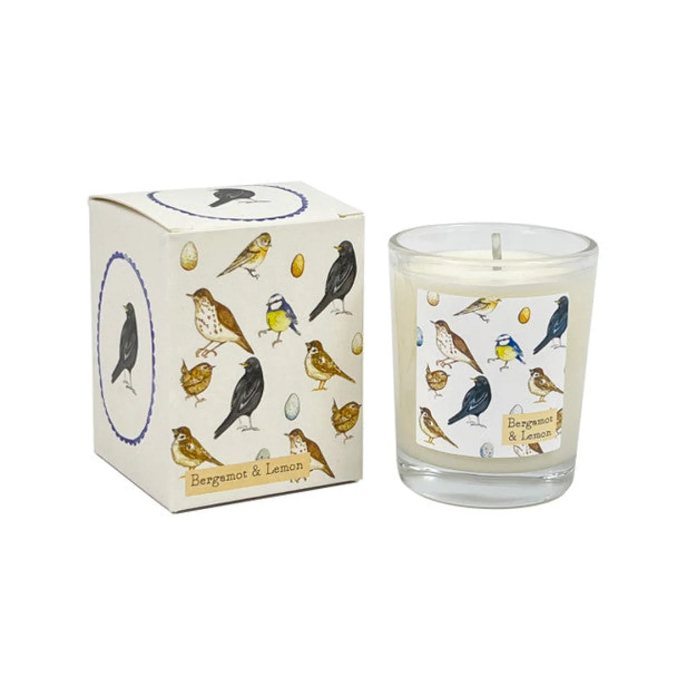 Heaven Scent British Birds Votive Candle - Bergamot & Lemon- Home Fragrance