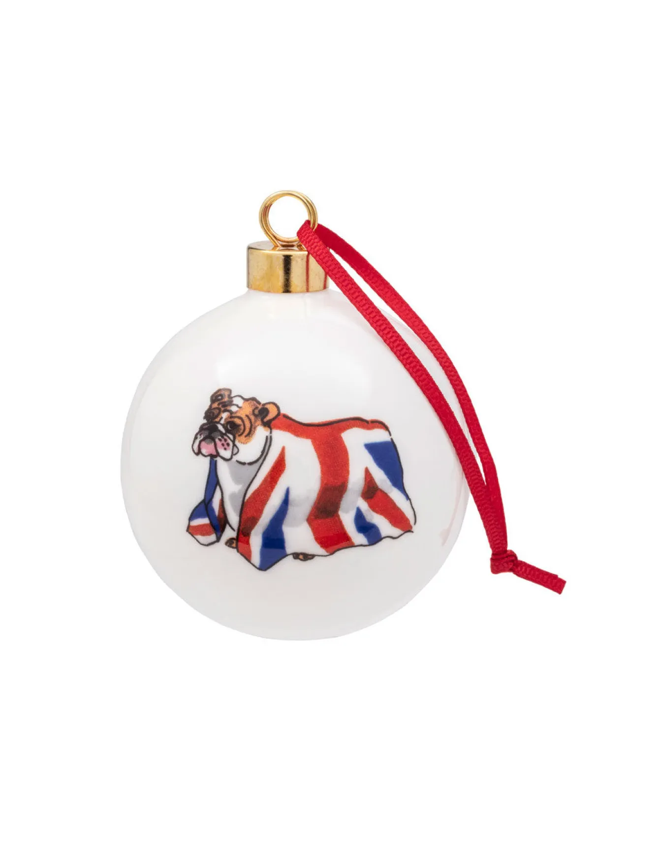 Alison Gardiner British Bulldog Bauble Boxed- Christmas Decorations|Seasonal Decor