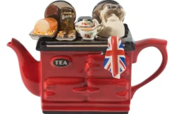 Ceramic Inspirations British Roast Dinner Large Aga Teapot - Red- Tea|Teapots