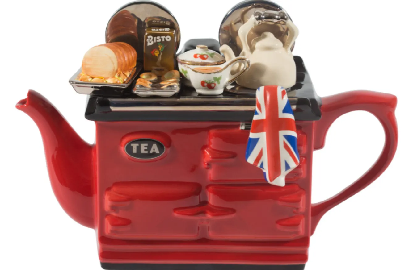 Ceramic Inspirations British Roast Dinner Large Aga Teapot - Red- Tea|Teapots