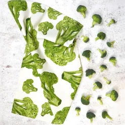Corinne Alexander Broccoli Tea Towel by- Tea|Tea Towels