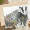 Jen Winnett Brockwell the Badger Blank Greetings Eco Card- Greeting Cards