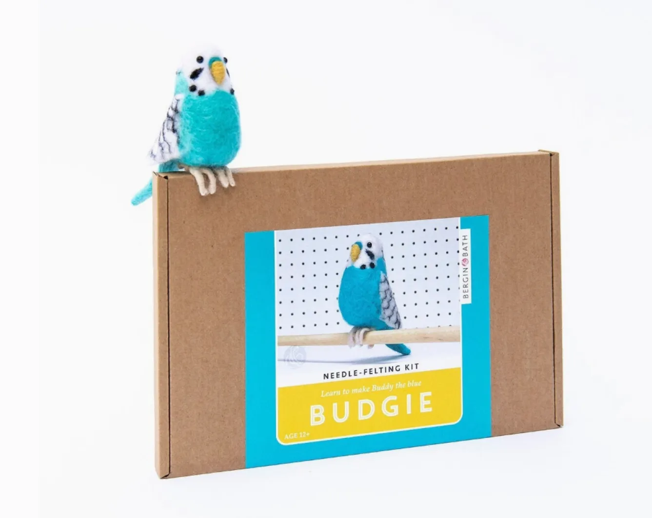 Bergin & Bath Buddy the Blue Budgie Needle Felting Kit- Crafts