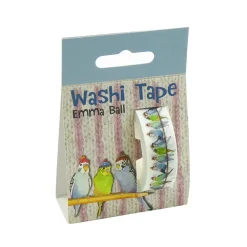 Emma Ball Budgies in Beanies 15mm Washi Tape- Stationery|Crafts