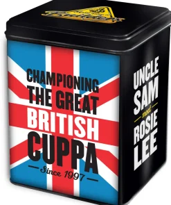 Tea & Biscuits Builders Union Jack Teabags Caddy 80ct- Tea