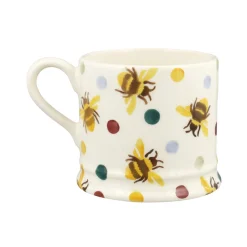 Emma Bridgewater Bumblebee & Small Polka Dot Small Mug- Bright Colors|Bees