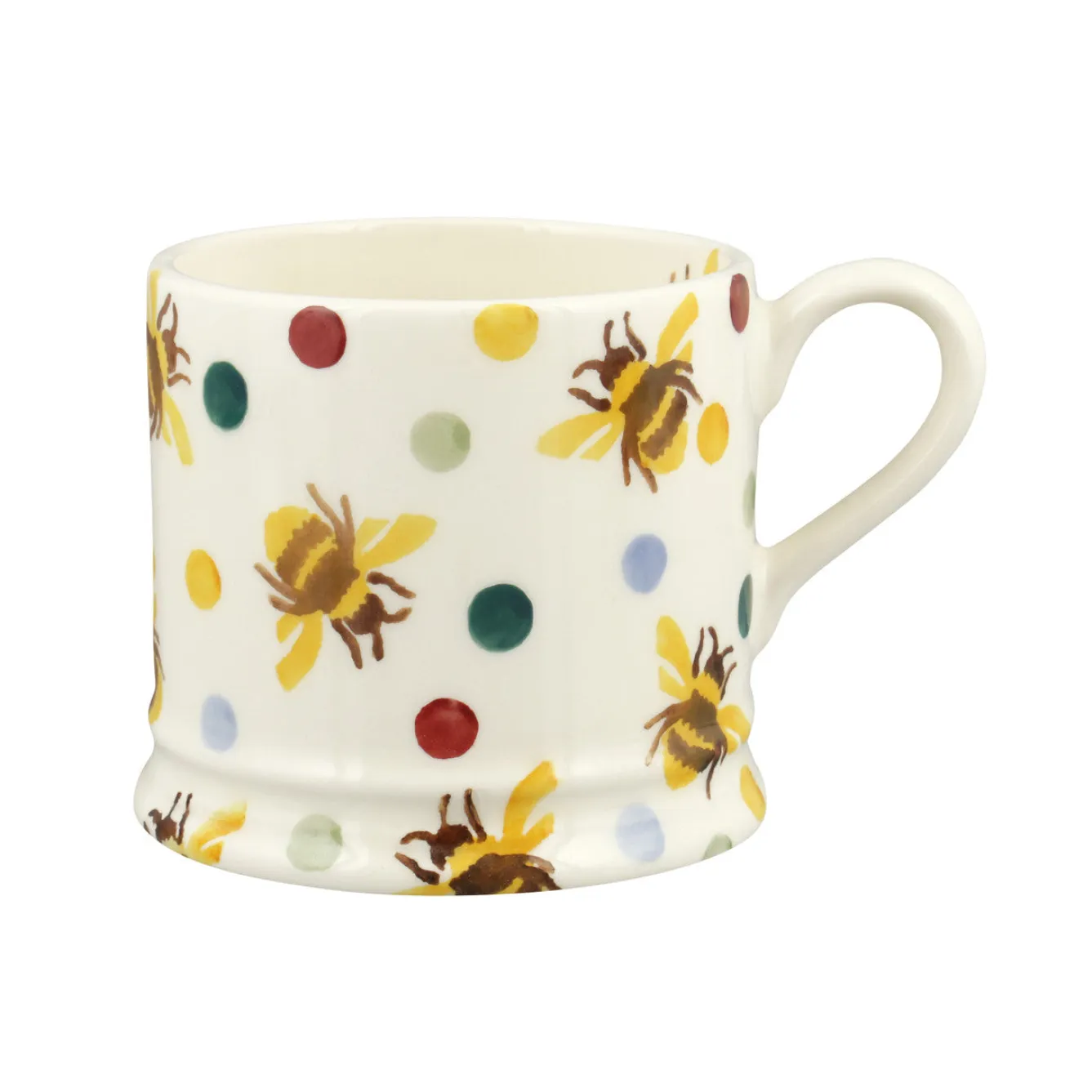 Emma Bridgewater Bumblebee & Small Polka Dot Small Mug- Bright Colors|Bees