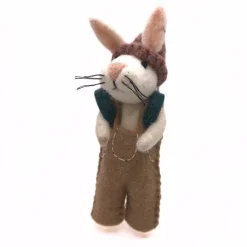 Amica Felt Bunny with Baby Backpack Felt Decoration- Easter|Seasonal Decor
