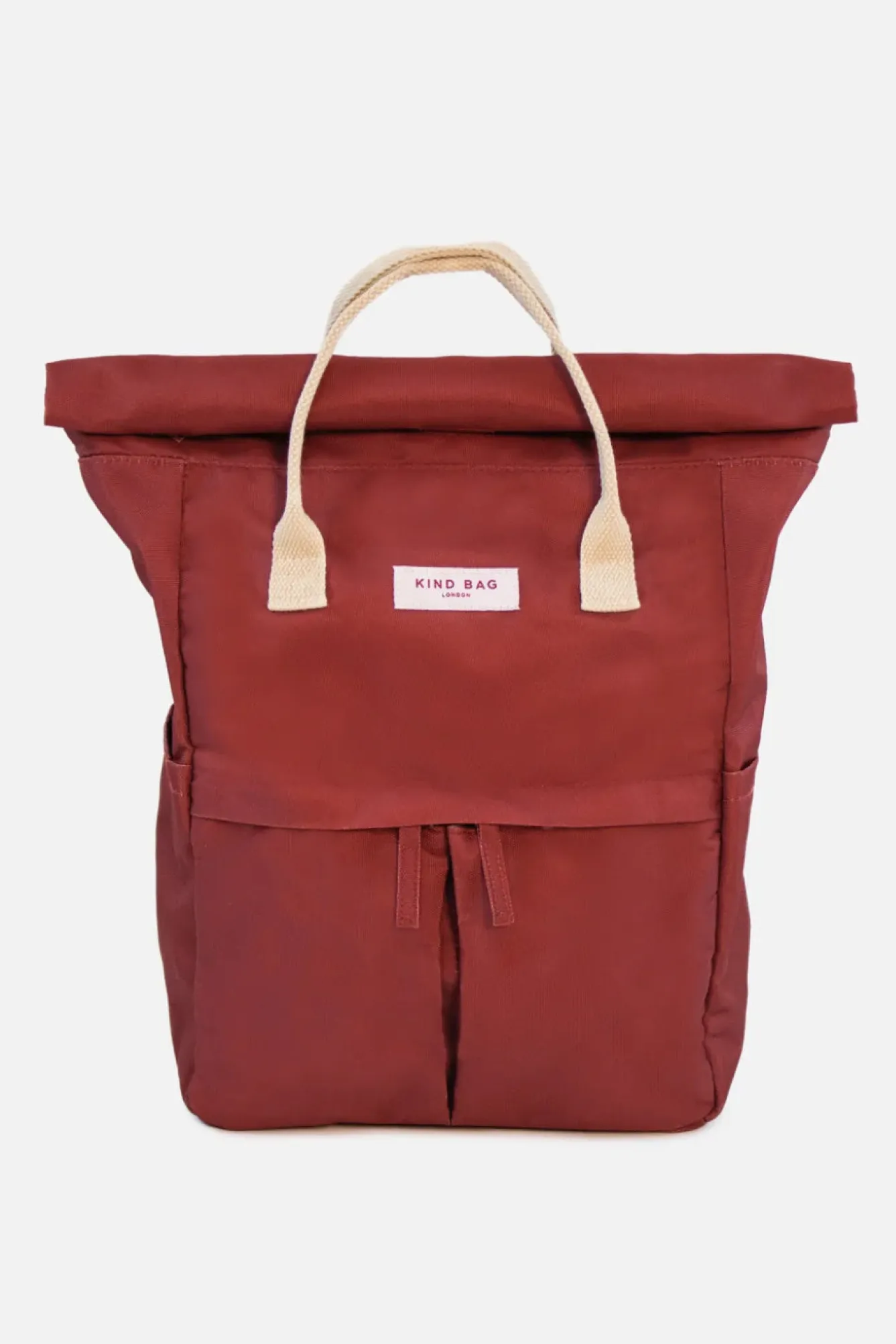 Kind Bag London Burgundy Hackney Medium Backpack- Bags