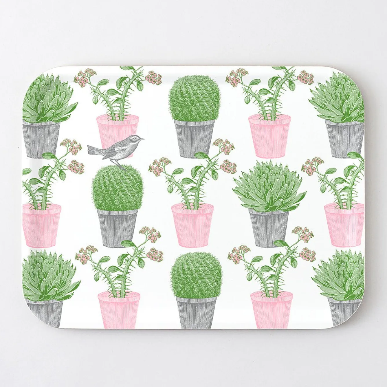 Thornback & Peel Cactus & Bird Large Tray- Tea|Trays