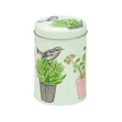 Thornback & Peel Cactus & Bird Round Caddy- Tea|Tea Caddies