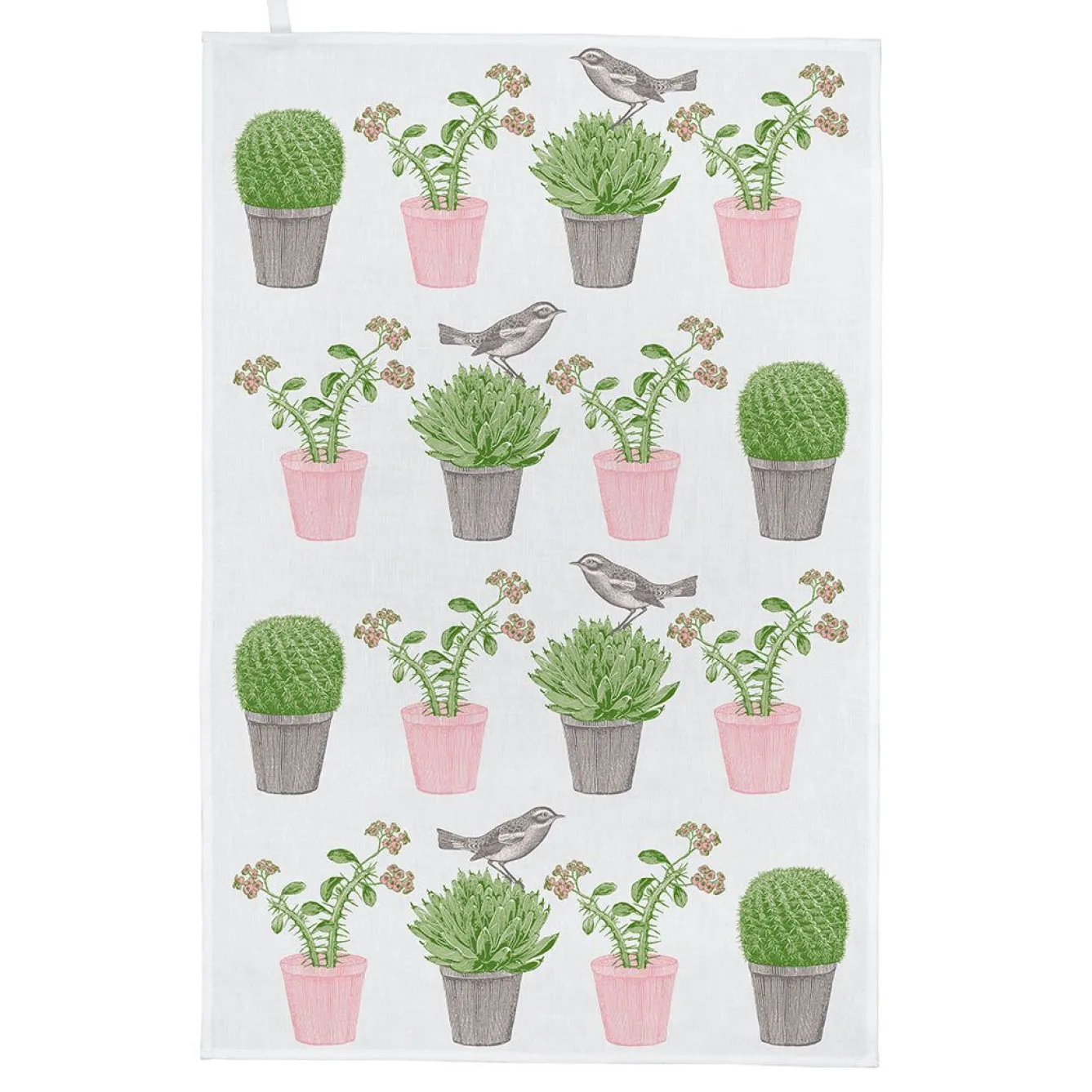 Thornback & Peel Cactus & Bird Tea Towel- Tea|Tea Towels