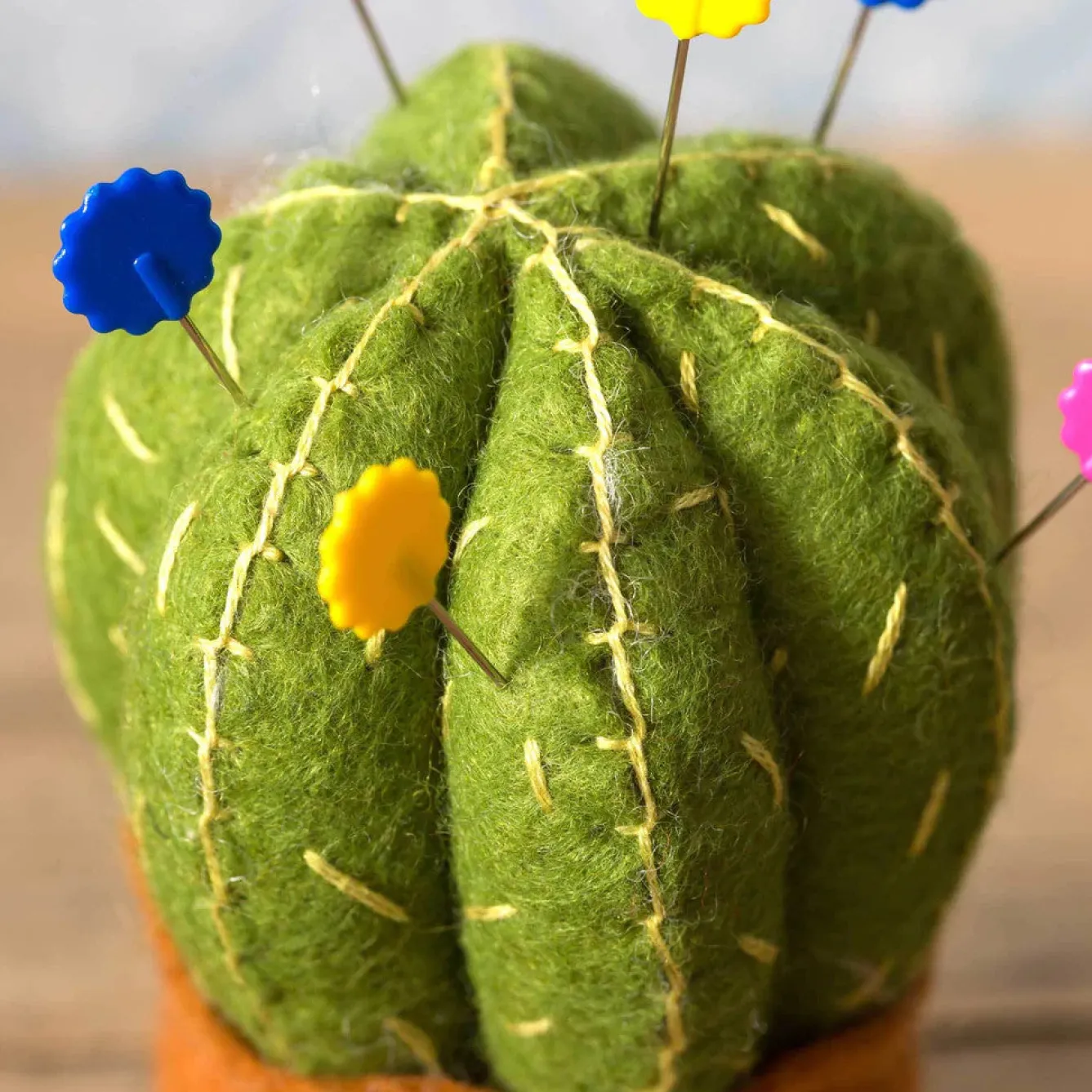 Corinne Lapierre Cactus Pincushion Wool Mix Felt Craft Kit- Crafts