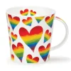 Dunoon Cairngorm Rainbow Hearts Mug- Valentine's Day|Tea