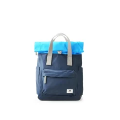 Ori London Canfield B Midnight Blue/Blue Neon Recycled Nylon Backpack - Small- Bags