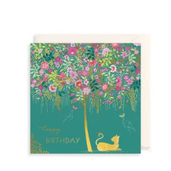 The Art File Cat & Tree Greeting Card by Sara Miller- Greeting Cards