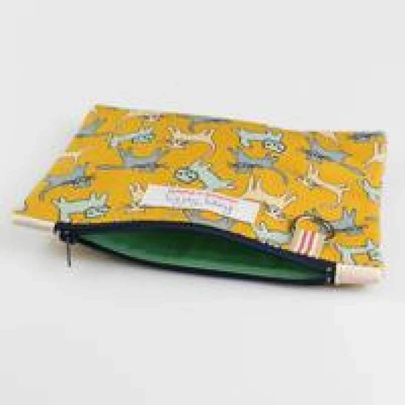 Poppy Treffry Cat Flat Zip Purse with Keyring- Storage|Key Chains