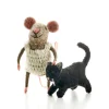 Sew Heart Felt Cat Lady Mouse with Black Cat- Children