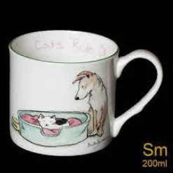 Two Bad Mice Cats Rule OK Small Mug- Tea|Whimsical