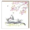Paper Shed Design Cat Under Blossom Tree Greetings Card- Greeting Cards