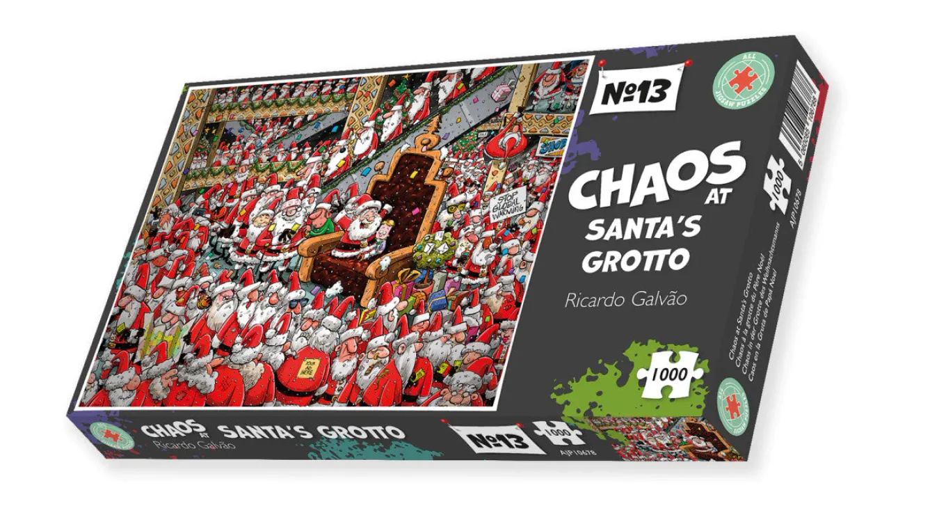All Jigsaw Puzzles Chaos at Santa's Grotto 1000 Piece Jigsaw Puzzle- Christmas|Puzzles