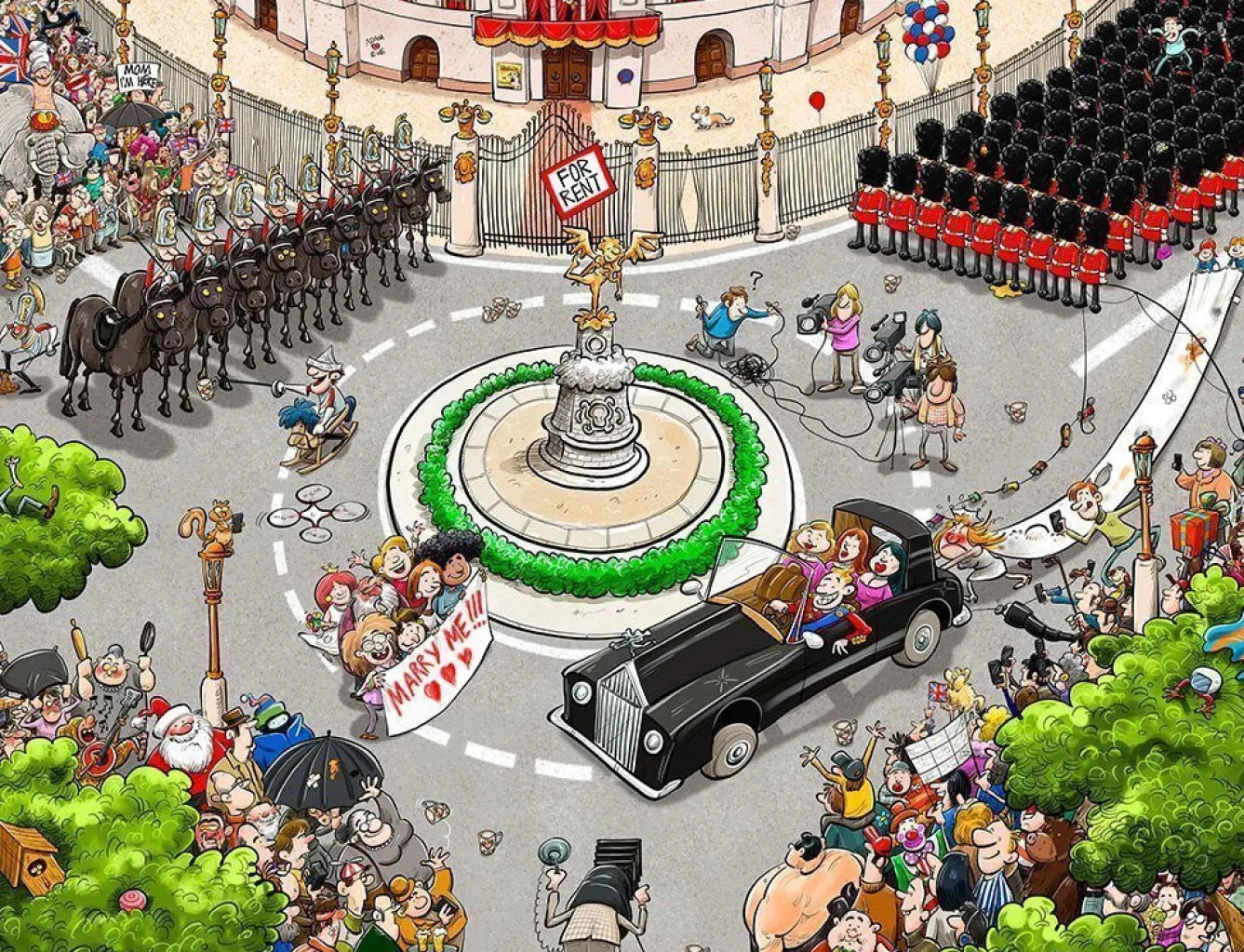 All Jigsaw Puzzles Chaos at the Royal Wedding 1000 Piece Jigsaw Puzzle- Puzzles|Children