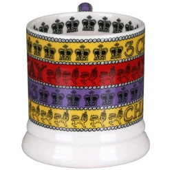 Emma Bridgewater 3 Cheers for King Charles III 1/2 Pint Mug- Royal