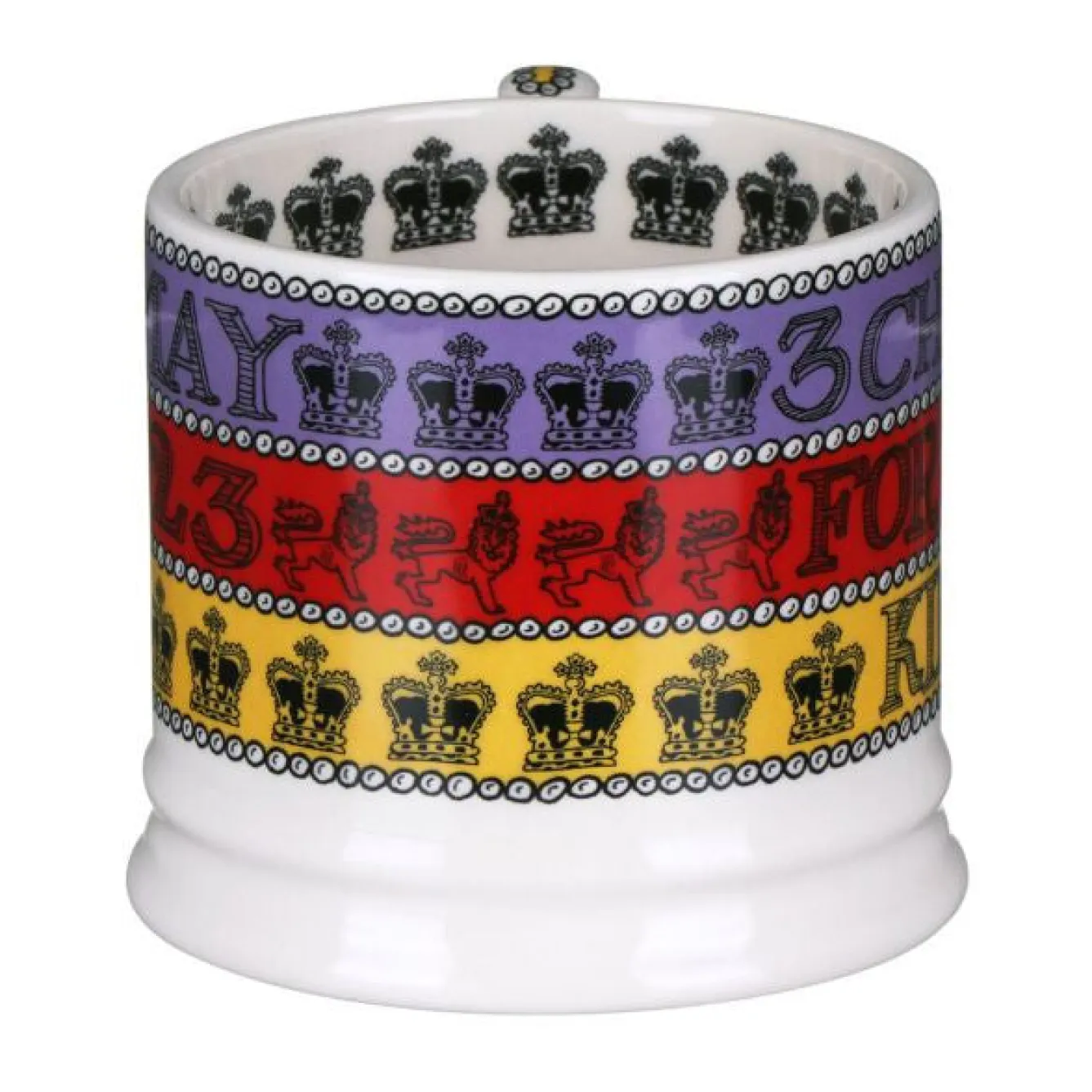 Emma Bridgewater 3 Cheers for King Charles III Small Mug- Royal