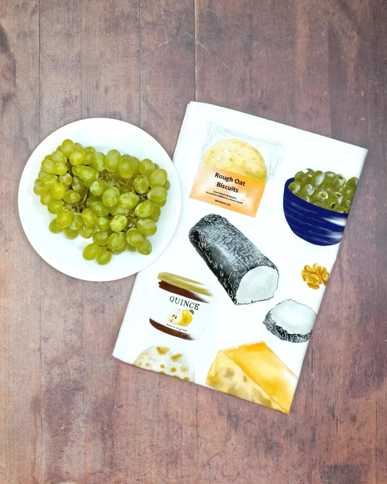 Corinne Alexander Cheese Board Tea Towel by- Tea|Tea Towels