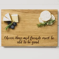 Selbrae Cheese, Wine and Friends Oak Serving Board 12in- Tea|Serving Plates & Boards