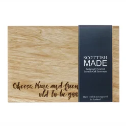 Selbrae Cheese, Wine and Friends Oak Serving Board 12in- Tea|Serving Plates & Boards
