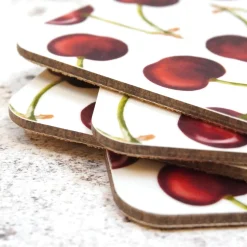 Corinne Alexander Cherry Coaster Set by- Coasters