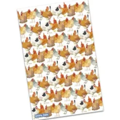 Emma Ball Chickens Tea Towel- Tea|Tea Towels