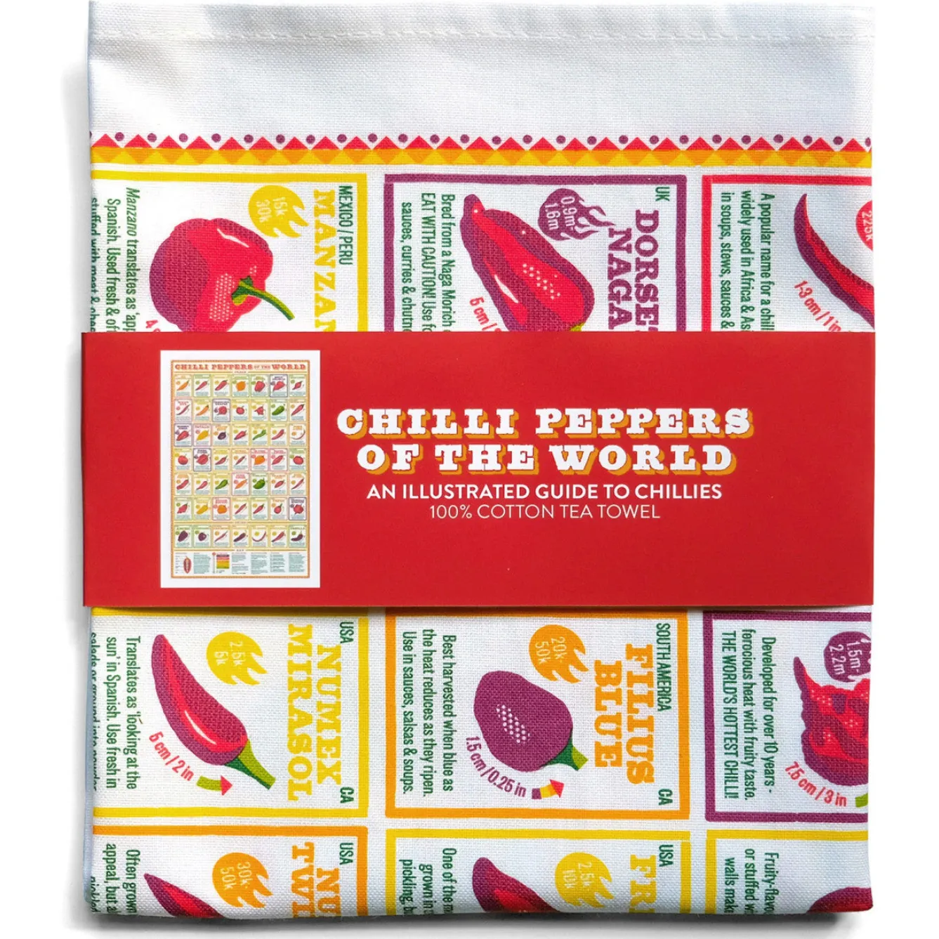 Stuart Gardiner Chilli Peppers of the World Tea Towel by- Father's Day|Tea