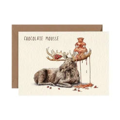 Bewilderbeest Chocolate Mousse Greetings Card- Greeting Cards