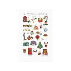 Yeti Christmas Alphabet Tea Towel- Christmas|Tea