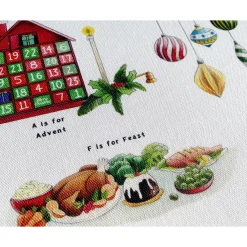 Yeti Christmas Alphabet Tea Towel- Christmas|Tea