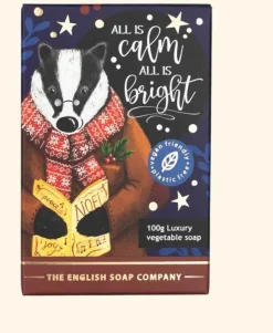 English Soap Company Christmas Badger Mini Soap - 100g- Soaps & Lotions