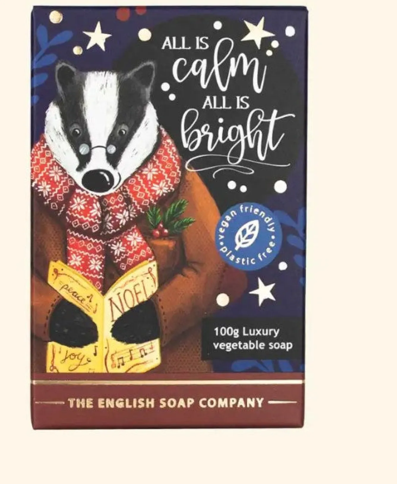 English Soap Company Christmas Badger Mini Soap - 100g- Soaps & Lotions