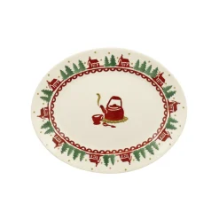 Emma Bridgewater Christmas Cabin Small Oval Platter- Serving Plates & Boards