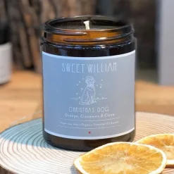 Sweet William Christmas Dog Candle- Seasonal Decor|Home Fragrance