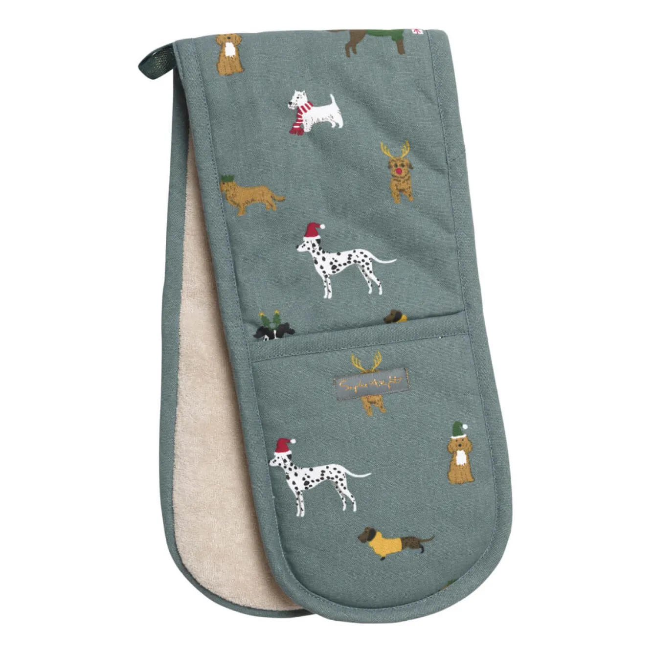 Sophie Allport Christmas Dogs Double Oven Glove- Christmas|Oven Gloves/Mitts