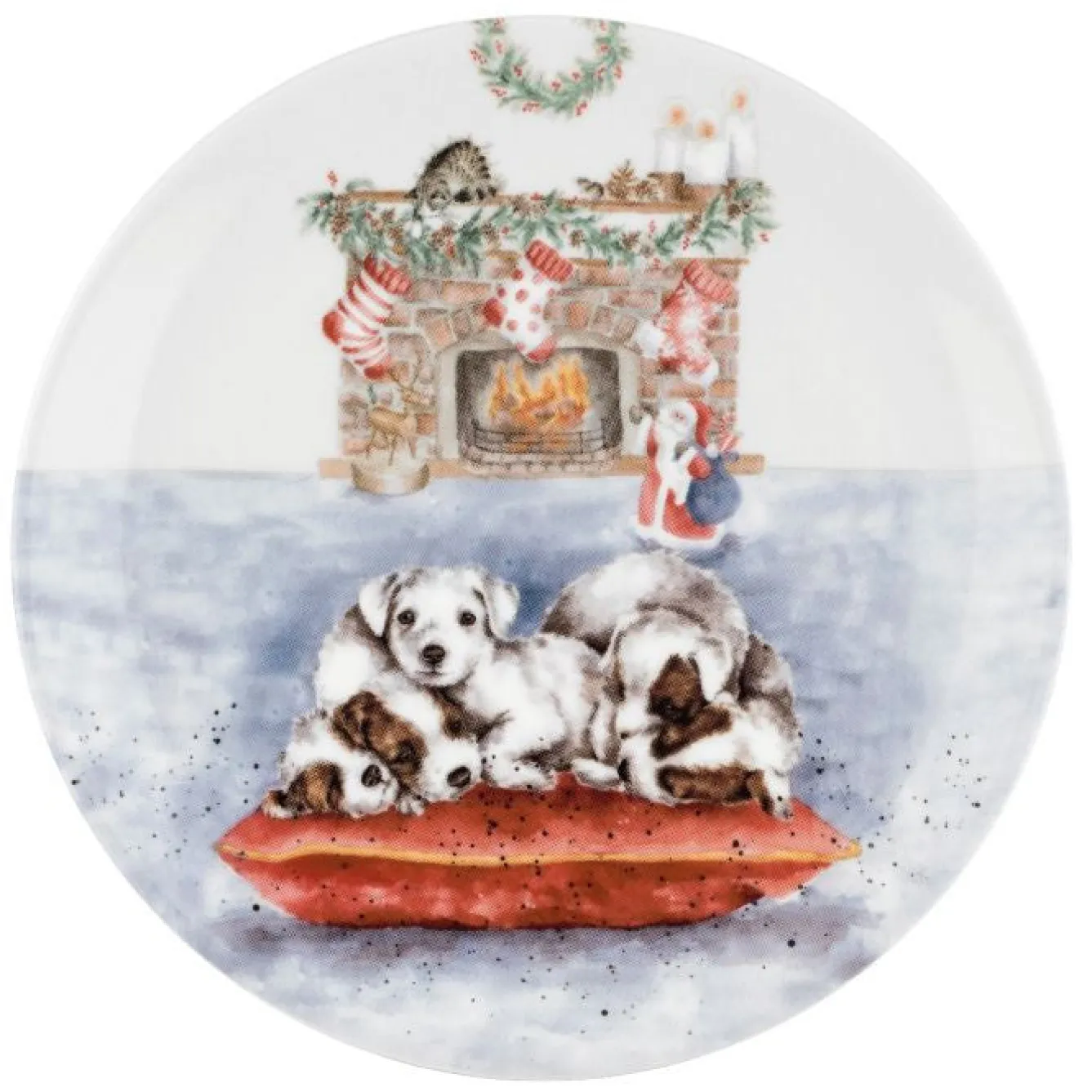 Wrendale Designs Christmas Eve Dog Bone China 8 inch Plate- Plates